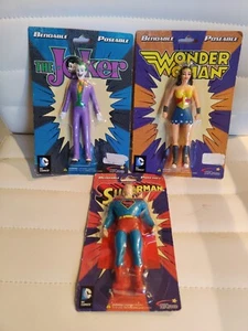 THE JOKER/BATMAN/WONDER WOMAN SET (3) 5.5" Bendable Poseable Figures DC Universe - Picture 1 of 5