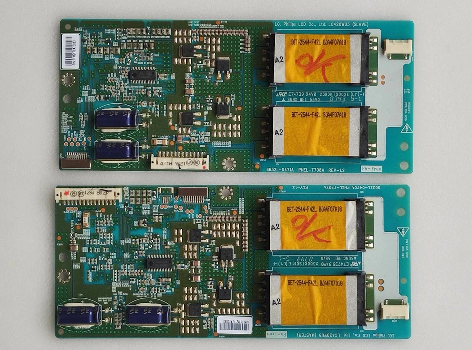 Комплект платы инвертора подсветки 6632L-0470A 6632L-0471A Master&Slave для Vizio 42 дюйма - Изображение 1 из 1
