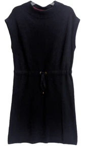 LILLY PULITZER Sleeveless Navy Waffle Knit Wool Blend Drawstring Dress Medium Q1 - Picture 1 of 7