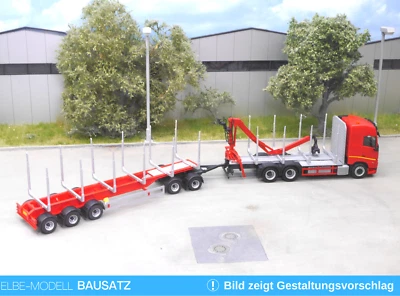 1:87 EM130 Bausatz Gigaliner Hängerzug LKW Aufbau + Anhänger ohne Kran - Bild 1 von 4