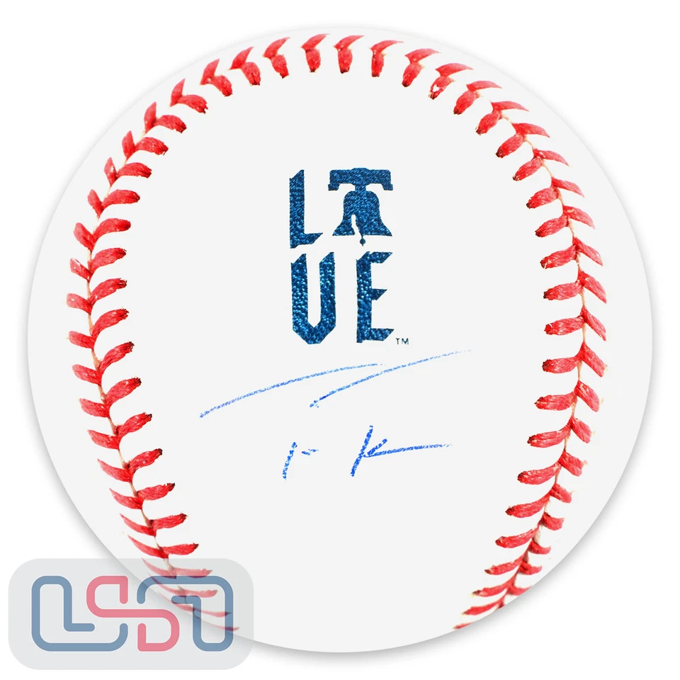 Trea Turner Signed Rawlings Phillies City Connect Baseball USA SM JSA - Image 1 of 4