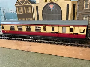 Hornby Dublo OO Gauge 32018 3rl LMS stannier coach D12 brake 2nd,3rd red-cream  - Picture 1 of 4