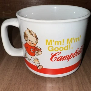Vintage Campbell Kids Tomato Soup Coffee Cup Mug Football Mm! Mm! Good! 2004 - Picture 1 of 4