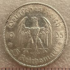1935 A GERMANY (THIRD REICH)  Silver 5 MARK Coin, "Potsdam Garrison Church"