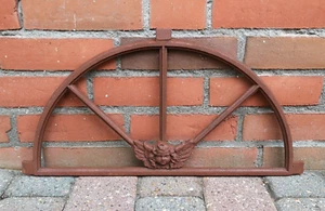 altes Jugendstil Gusseisen Fenster mit Engel und Flügel - Putto / Montagefertig - Bild 1 von 8
