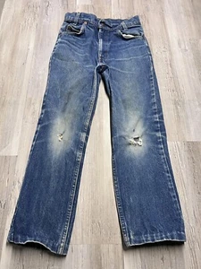 Vintage 80s Levis 309 0216 Youth Jeans Tag Sz 14 Made in USA (26x23) Distressed - Picture 1 of 16