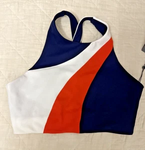 BRAND NEW w/tags G/Fore Women’s G4 Sports Bra Blue Red White Size M - Picture 1 of 13