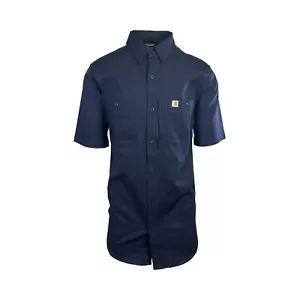 Camisa tejida Carhartt para hombre azul marino resistente serie profesional S/S (226) - Imagen 1 de 16