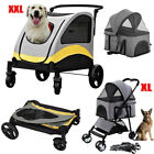 2in1 Dog Car Pet Buggy Folding Dog Buggy Jogger Cat Buggy with 4 Roll
