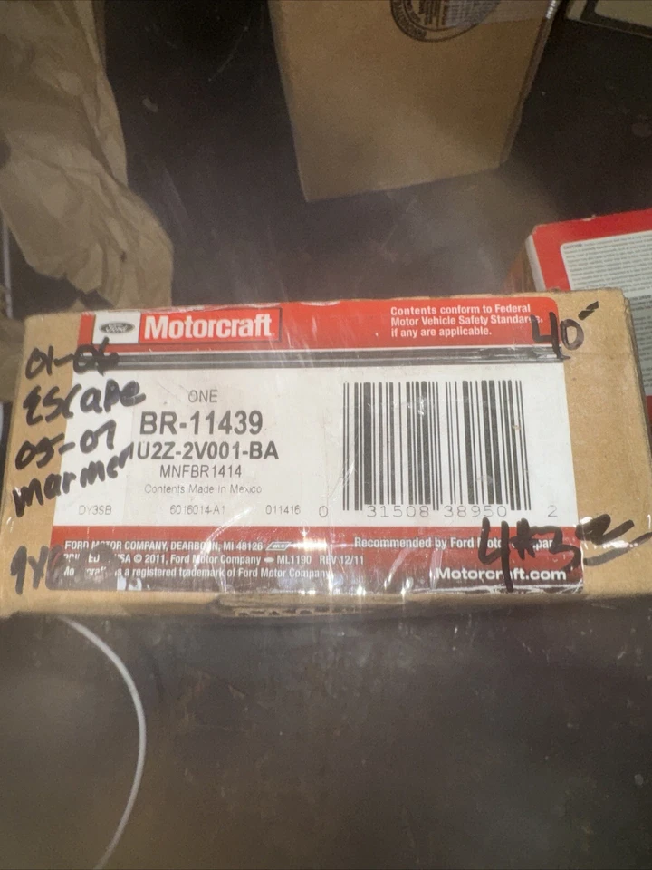 Juego de pastillas de freno de disco delanteras traseras Ford Escape Mariner 2001-2007 Motorcraft BR-11439 Foto 1 de 2