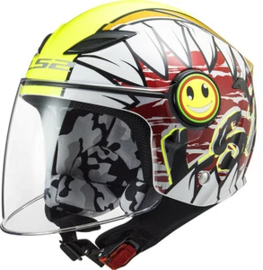Casco Helmet Jet Kids OF602 Funny Crunch Blanco Amarillo LS2 Size M - Imagen 1 de 2