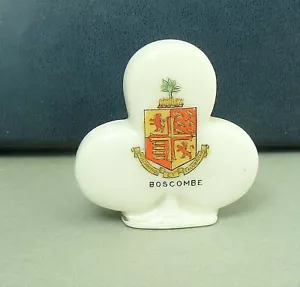 Unmarked Crested China - ACE OF CLUBS Symbol - Crested for BOSCOMBE - vgc - Picture 1 of 2