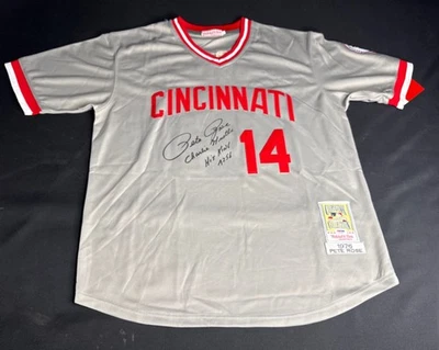 Pete Rose Signed Cincinnati Reds Custom Jersey W Insc PSA AF61555 - Image 1 of 4