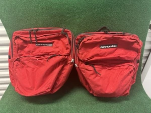 Vintage Cannondale Road Bike Panniers Saddle Bag Red USA - Picture 1 of 6