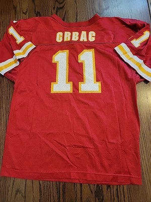 Camiseta de fútbol americano juvenil grande Wilson Elvis Grbac Kansas City Chiefs NFL Chiefs 14-16  Foto 1 de 4