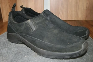 Gander Mountain Mens 10 M Black Moccasin Water-Repellend Suede RARE - Picture 1 of 8