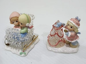 Precious Moments 2003 vidrio hilado Navidad invierno escenas  - Imagen 1 de 7