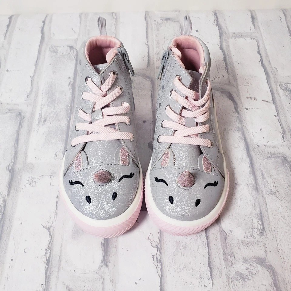 Zapatillas altas unicornio para niñas pequeñas Foto 1 de 4