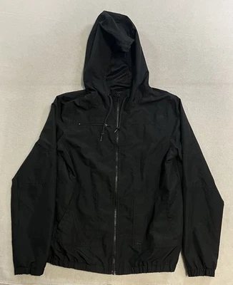 Volcom Jacket Men’s Size Large Black Windbreaker Hooded Full Zip Long Sleeve - Image 1 of 4