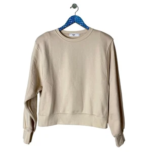 FRANKIE SHOP Vanessa Sweatshirt Vanille Bio Baumwolle Schulterpolster Medium - Bild 1 von 8