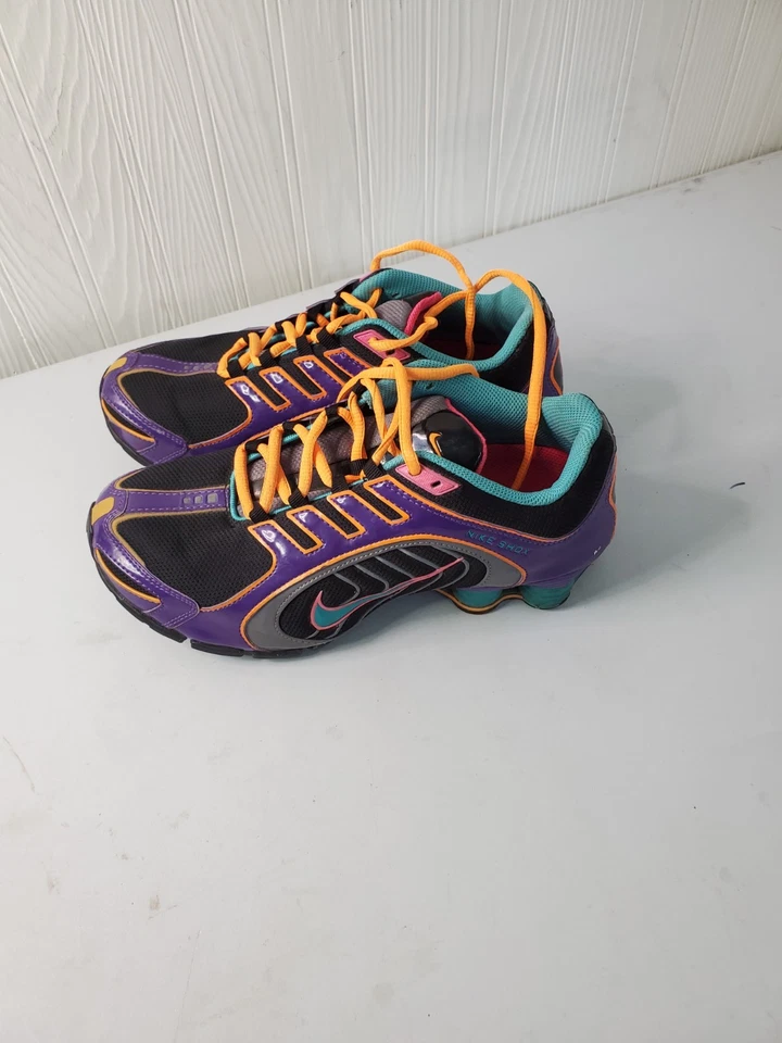 Nike женские Shox Navina модель #356918-038 черный фиолетовый бирюзовый размер США 8,5 - Изображение 1 из 4
