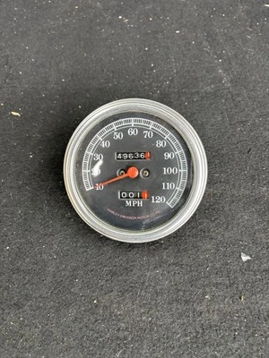 Винтажный спидометр Harley Davidson Softail 1984-99 дюймов от оригинального производителя 120 миль/ч - Изображение 1 из 4