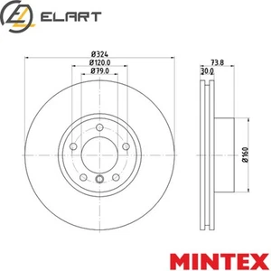 2x BRAKE DISC MDC1486 FOR BMW 5E39 M62B44 4.4L M62B35 3.5L 8cyl 5 E39 M54B22 - Picture 1 of 6