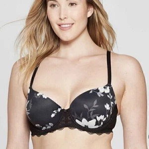 Women's Daydream Light Lift Lace Demi T-Shirt Push Up Bra - Auden Black/White... - Picture 1 of 7