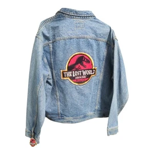 VTG Jurassic Park Lee Denim NWT The Lost World Size L Trucker Jacket 1997 - Picture 1 of 9