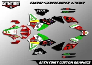 PER APRILIA DORSODURO 1200 2008-2014 KIT GRAFICO COMPLETO DECALCOMANIE ADESIVI MX - Foto 1 di 2