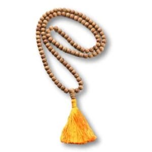 Sandalwood Japa Mala. 100% Real 8 mm Sandalwood from Nepal. 108 Beads. - Picture 1 of 5