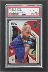 Jiri Prochazka Signed 2021 Elite UFC #142 RC (PSA) - Rookie Card - Picture 1 of 2