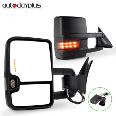 Power Pair Side Tow Mirrors For 88-98 Chevy GMC 1500 Turn Signal LED — 第 1/4 张图片