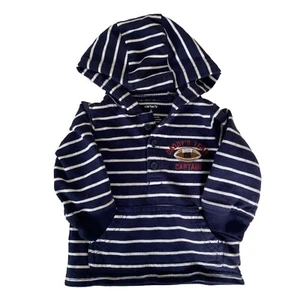 Blue White Striped Hoodie Top  Daddy’s Team Captain football Carter’s 6 Month - Picture 1 of 8