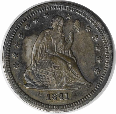 1841-O Liberty Seated Silver Quarter AU Slider Uncertified #944 Cover