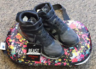 New Nfinity Midnite Beast Mid Top Womens Cheer Shoes Adult Size 11 w/ Case BLACK