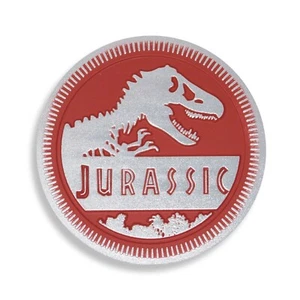 Jurassic Emblem Custom Metal Badge 3D Decal Sticker for Car Truck SUV 4x4 Red - Picture 1 of 6