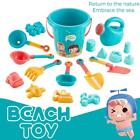 18pcs Kids Beach Sand Toys Set Bucket Shove Tool Mold Sand with Mesh Toys F5W8