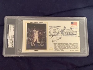 Lou Piniella Auto 1981 World Series Gateway First Day Cover PSA/DNA - Picture 1 of 2