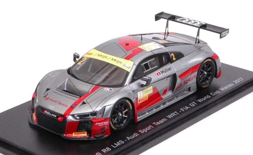 Audi R8 Lms #2 Fia Gt World Cup Macau 2017 #muller 1:43 Model SPARK MODEL - Immagine 1 di 1