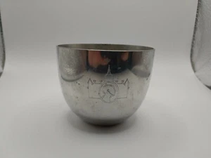 2.5" Kirk Stieff Pewter Monticello Thomas Jefferson Memorial Foundation Cup P50 - Picture 1 of 5