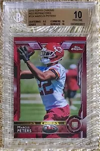 2015 TOPPS CROMO ROSSO REF /25 MARCUS PETERS RC BGS 10 POP 1 - Foto 1 di 2