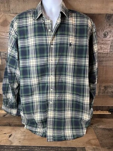 Polo Ralph Lauren Mens Blake Short Sleeve Shirt Plaid Button Large 100% Cotton - Picture 1 of 5