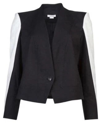 NWT Helmut Lang Era Suiting Blazer in Black/Arctic White - size 2  #SJ079 - Image 1 of 4