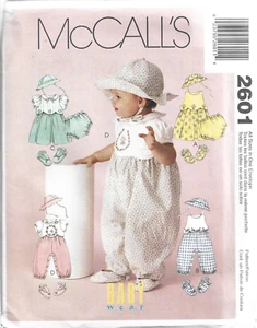 McCall's Pattern #2601-Infants Dress-Rompers-Hat-Shoes-Panties  Small to X-Large - Picture 1 of 1