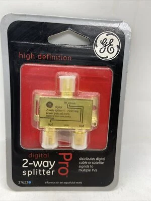 GE Digital 2 Way Splitter Pro High Definition 37623 Cable or Satellite NEW - Image 1 of 4