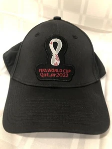 FIFA World Cup Qatar 2022 Official Licensed Cap Hat Strapback Adjustable Black - Picture 1 of 3