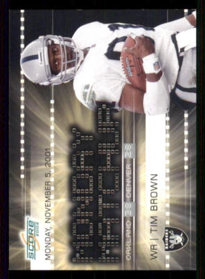 2002 Score Monday Matchups #8 Tim Brown - Image 1 of 2