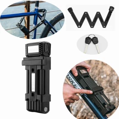 ROCKBROS Bike Folding Lock &Mounting Bracket Key Heavy Duty Motorcycle MTB Road - Image 1 of 4