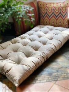 Custom size French mattress sofa cushion velvet padded mat floor pillow Futon